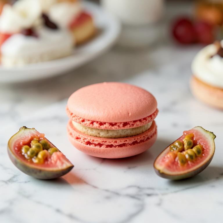 Guava macaron
