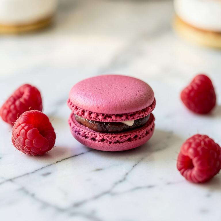 Raspberry macaron